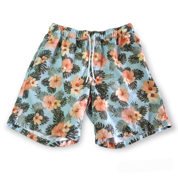 Empyre men's tropical floral Hawaii print swim board shorts size large - Picture 2 of 12